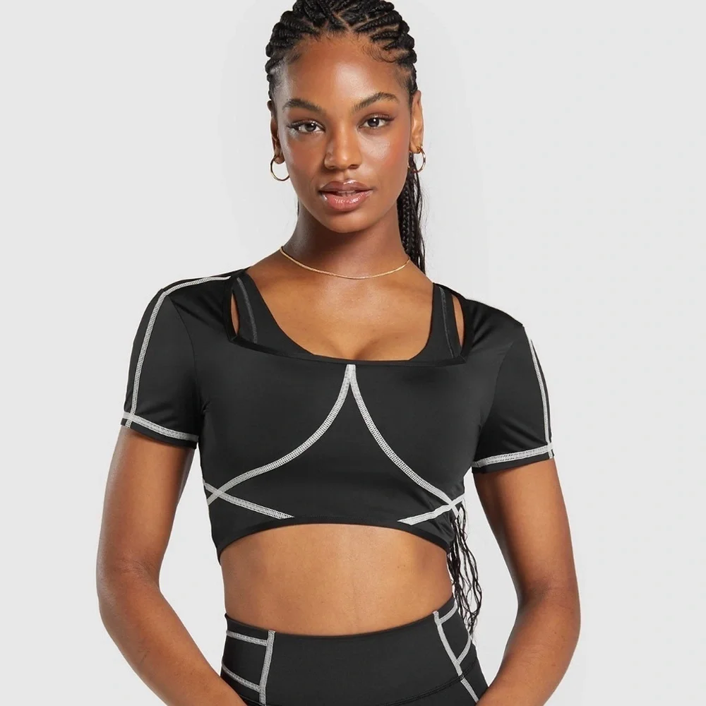 GYMSHARK STITCH FEATURE CROP TOP - Picture 3 of 5